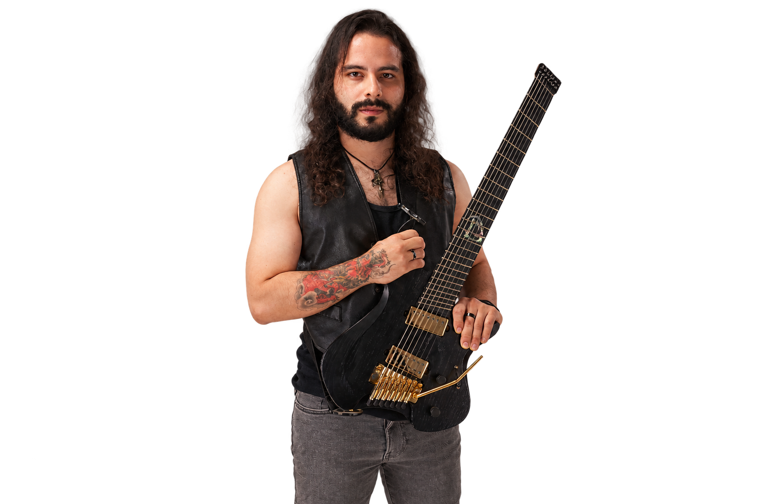 Gianfranco D'Alessandro with his black guitar